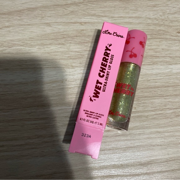 Lime Crime Wet Cherry Lip Gloss - Sparkling Gold - Picture 1 of 3